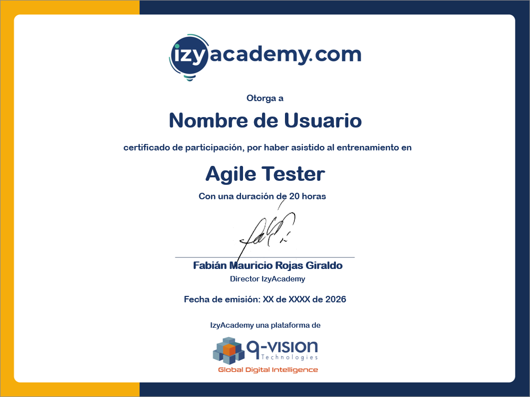 Certificado IzyAcademy