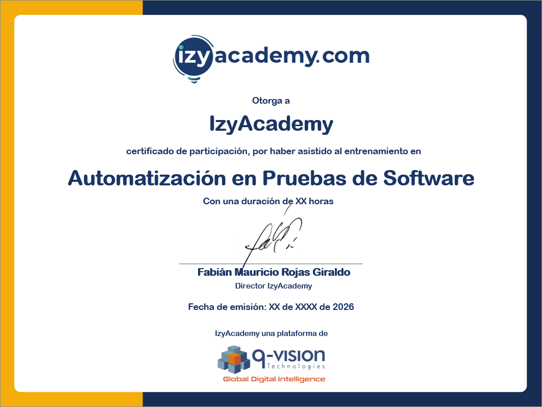 Certificado IzyAcademy
